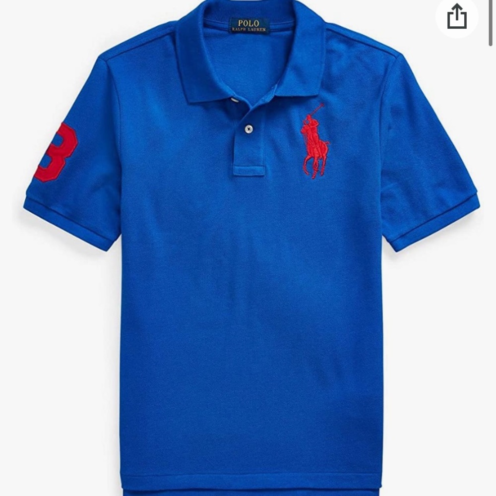 NWT Polo Ralph Lauren Boy`s Classic Fit Mesh Polo Shirt. Size 6.